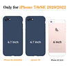 DTTO for iPhone SE Case 2020/2022, iPhone 7 8 Silicone Phone Case, [Romance Series] Shockproof Phone Case with Honeycomb Grid Cushion for Apple iPhone 7/8/SE 2020/2022, 4.7 inch, Navy Blue