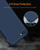 DTTO for iPhone SE Case 2020/2022, iPhone 7 8 Silicone Phone Case, [Romance Series] Shockproof Phone Case with Honeycomb Grid Cushion for Apple iPhone 7/8/SE 2020/2022, 4.7 inch, Navy Blue