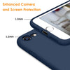 DTTO for iPhone SE Case 2020/2022, iPhone 7 8 Silicone Phone Case, [Romance Series] Shockproof Phone Case with Honeycomb Grid Cushion for Apple iPhone 7/8/SE 2020/2022, 4.7 inch, Navy Blue