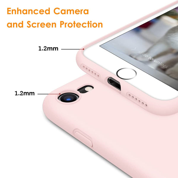 DTTO for iPhone SE Case 2020/2022, iPhone 7 8 Silicone Phone Case, [Romance Series] Shockproof Phone Case with Honeycomb Grid Cushion for Apple iPhone 7/8/SE 2020/2022, 4.7 inch, Navy Blue