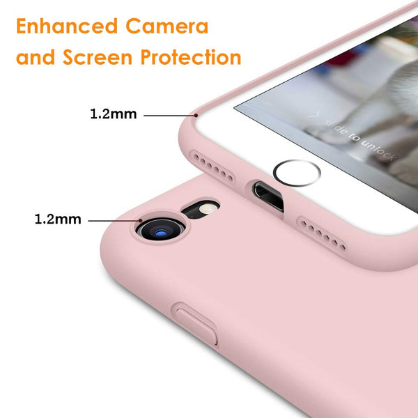 DTTO for iPhone SE Case 2020/2022, iPhone 7 8 Silicone Phone Case, [Romance Series] Shockproof Phone Case with Honeycomb Grid Cushion for Apple iPhone 7/8/SE 2020/2022, 4.7 inch, Navy Blue