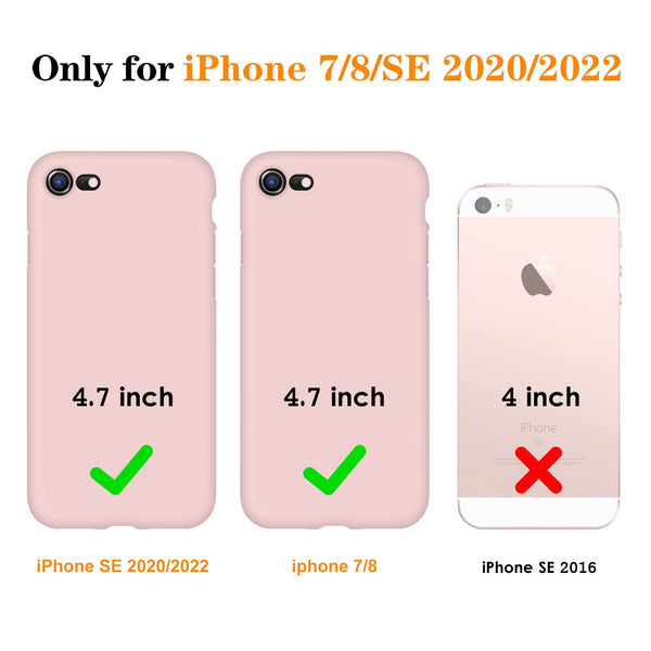 DTTO for iPhone SE Case 2020/2022, iPhone 7 8 Silicone Phone Case, [Romance Series] Shockproof Phone Case with Honeycomb Grid Cushion for Apple iPhone 7/8/SE 2020/2022, 4.7 inch, Navy Blue