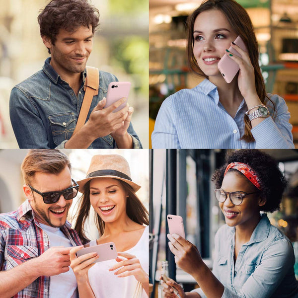 DTTO for iPhone SE Case 2020/2022, iPhone 7 8 Silicone Phone Case, [Romance Series] Shockproof Phone Case with Honeycomb Grid Cushion for Apple iPhone 7/8/SE 2020/2022, 4.7 inch, Navy Blue