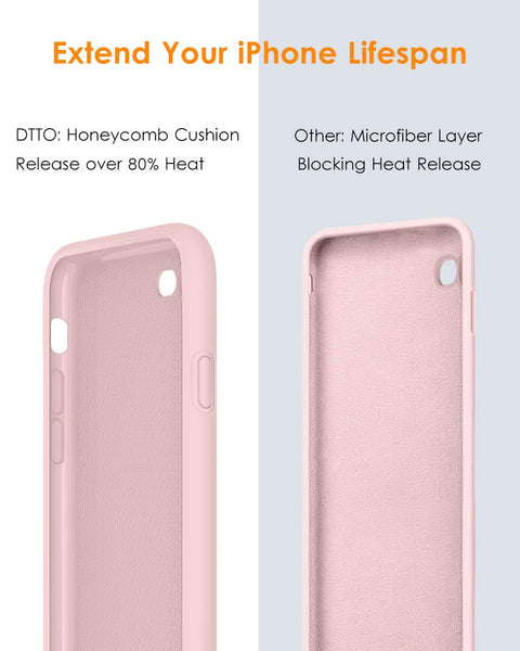 DTTO for iPhone SE Case 2020/2022, iPhone 7 8 Silicone Phone Case, [Romance Series] Shockproof Phone Case with Honeycomb Grid Cushion for Apple iPhone 7/8/SE 2020/2022, 4.7 inch, Navy Blue