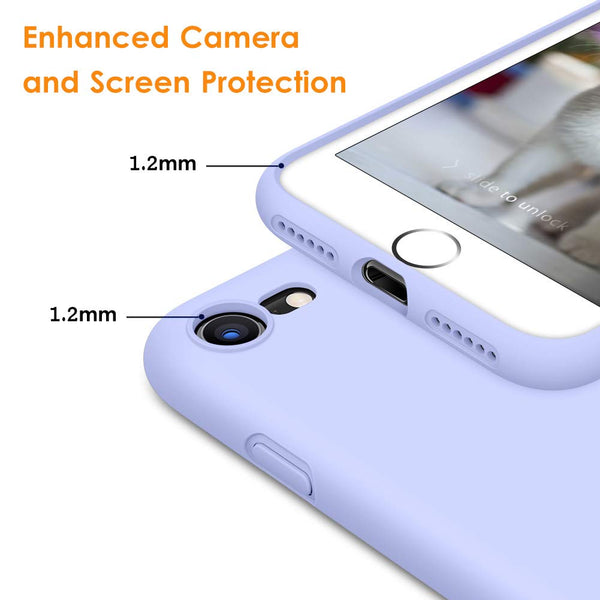 DTTO for iPhone SE Case 2020/2022, iPhone 7 8 Silicone Phone Case, [Romance Series] Shockproof Phone Case with Honeycomb Grid Cushion for Apple iPhone 7/8/SE 2020/2022, 4.7 inch, Navy Blue