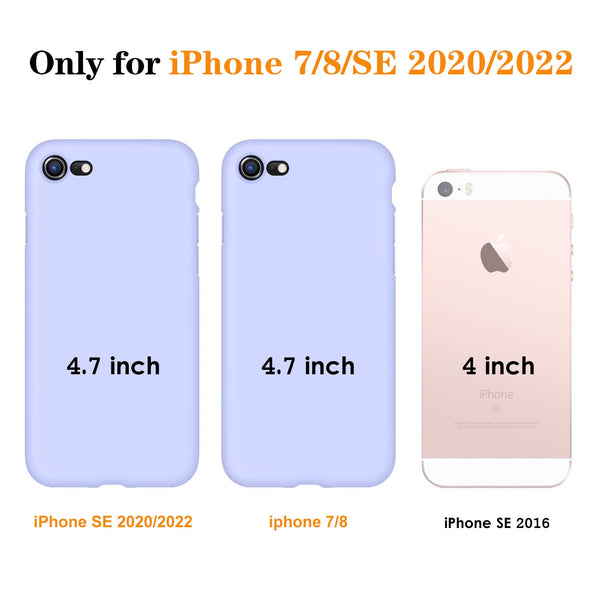 DTTO for iPhone SE Case 2020/2022, iPhone 7 8 Silicone Phone Case, [Romance Series] Shockproof Phone Case with Honeycomb Grid Cushion for Apple iPhone 7/8/SE 2020/2022, 4.7 inch, Navy Blue