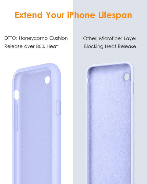 DTTO for iPhone SE Case 2020/2022, iPhone 7 8 Silicone Phone Case, [Romance Series] Shockproof Phone Case with Honeycomb Grid Cushion for Apple iPhone 7/8/SE 2020/2022, 4.7 inch, Navy Blue