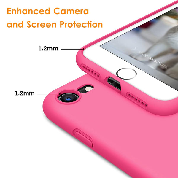 DTTO for iPhone SE Case 2020/2022, iPhone 7 8 Silicone Phone Case, [Romance Series] Shockproof Phone Case with Honeycomb Grid Cushion for Apple iPhone 7/8/SE 2020/2022, 4.7 inch, Navy Blue