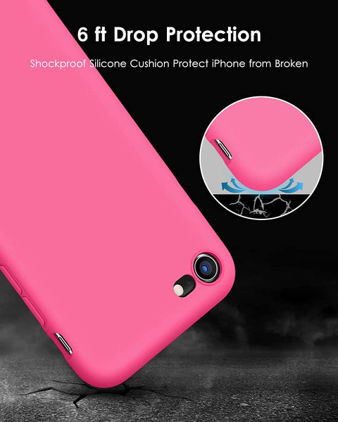 DTTO for iPhone SE Case 2020/2022, iPhone 7 8 Silicone Phone Case, [Romance Series] Shockproof Phone Case with Honeycomb Grid Cushion for Apple iPhone 7/8/SE 2020/2022, 4.7 inch, Navy Blue