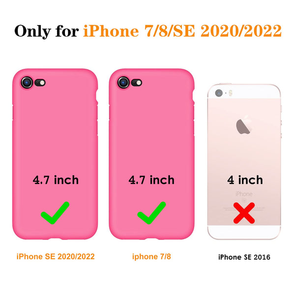 DTTO for iPhone SE Case 2020/2022, iPhone 7 8 Silicone Phone Case, [Romance Series] Shockproof Phone Case with Honeycomb Grid Cushion for Apple iPhone 7/8/SE 2020/2022, 4.7 inch, Navy Blue