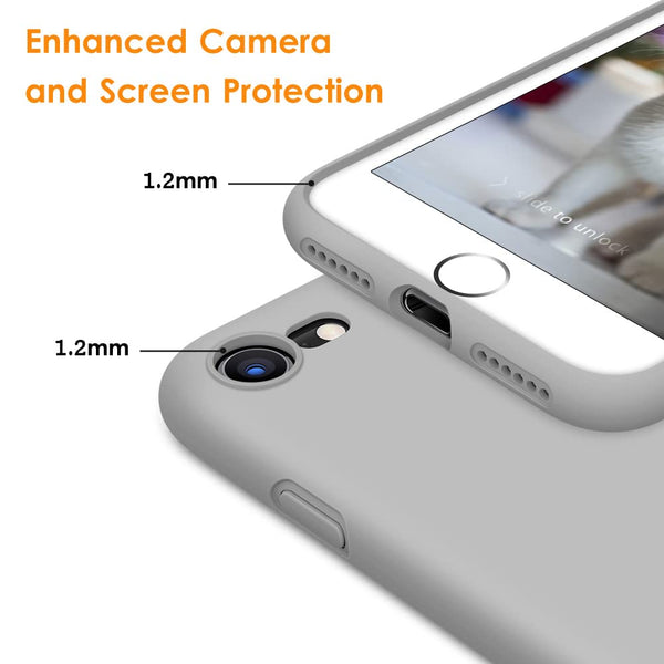 DTTO for iPhone SE Case 2020/2022, iPhone 7 8 Silicone Phone Case, [Romance Series] Shockproof Phone Case with Honeycomb Grid Cushion for Apple iPhone 7/8/SE 2020/2022, 4.7 inch, Navy Blue