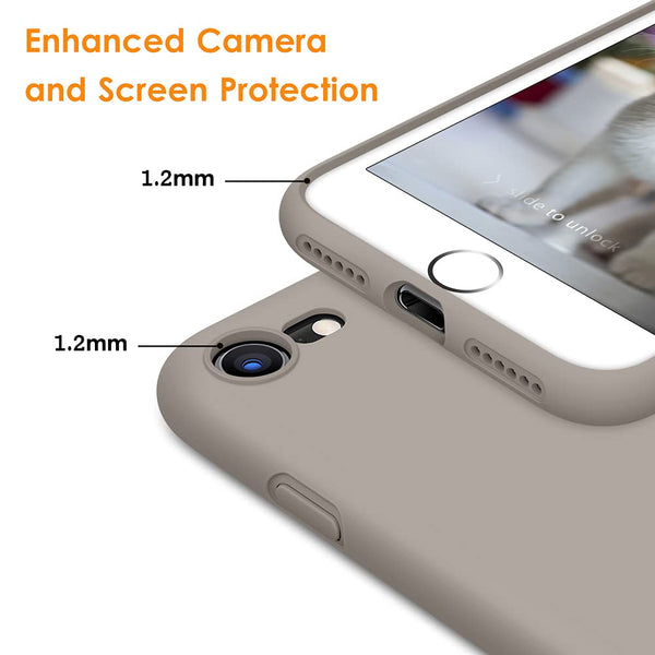 DTTO for iPhone SE Case 2020/2022, iPhone 7 8 Silicone Phone Case, [Romance Series] Shockproof Phone Case with Honeycomb Grid Cushion for Apple iPhone 7/8/SE 2020/2022, 4.7 inch, Navy Blue