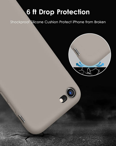 DTTO for iPhone SE Case 2020/2022, iPhone 7 8 Silicone Phone Case, [Romance Series] Shockproof Phone Case with Honeycomb Grid Cushion for Apple iPhone 7/8/SE 2020/2022, 4.7 inch, Navy Blue