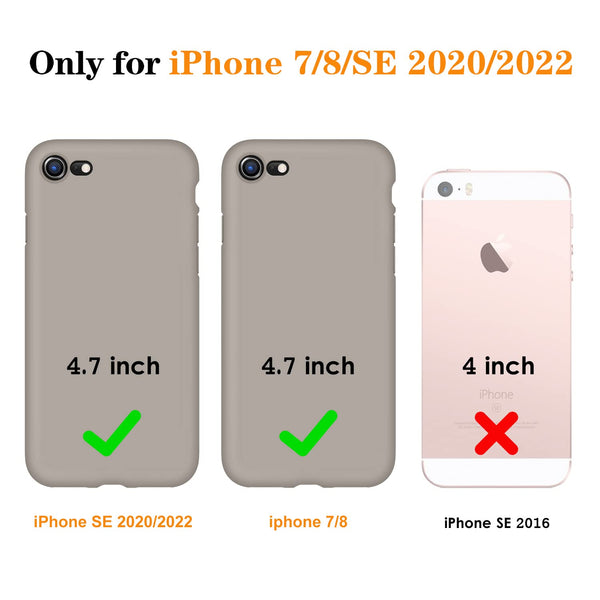 DTTO for iPhone SE Case 2020/2022, iPhone 7 8 Silicone Phone Case, [Romance Series] Shockproof Phone Case with Honeycomb Grid Cushion for Apple iPhone 7/8/SE 2020/2022, 4.7 inch, Navy Blue