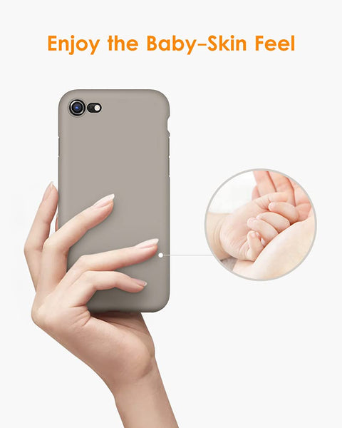 DTTO for iPhone SE Case 2020/2022, iPhone 7 8 Silicone Phone Case, [Romance Series] Shockproof Phone Case with Honeycomb Grid Cushion for Apple iPhone 7/8/SE 2020/2022, 4.7 inch, Navy Blue