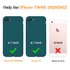 DTTO for iPhone SE Case 2020/2022, iPhone 7 8 Silicone Phone Case, [Romance Series] Shockproof Phone Case with Honeycomb Grid Cushion for Apple iPhone 7/8/SE 2020/2022, 4.7 inch, Navy Blue