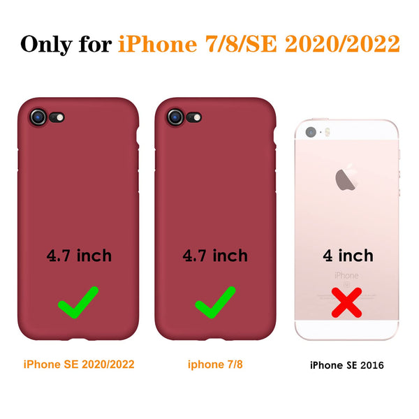 DTTO for iPhone SE Case 2020/2022, iPhone 7 8 Silicone Phone Case, [Romance Series] Shockproof Phone Case with Honeycomb Grid Cushion for Apple iPhone 7/8/SE 2020/2022, 4.7 inch, Navy Blue