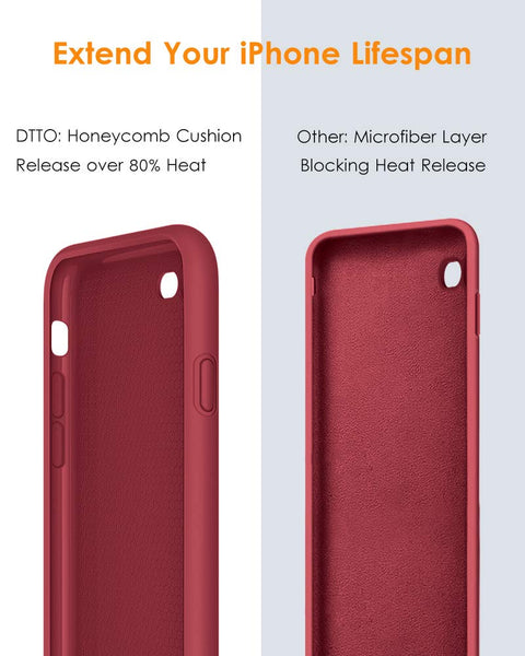 DTTO for iPhone SE Case 2020/2022, iPhone 7 8 Silicone Phone Case, [Romance Series] Shockproof Phone Case with Honeycomb Grid Cushion for Apple iPhone 7/8/SE 2020/2022, 4.7 inch, Navy Blue